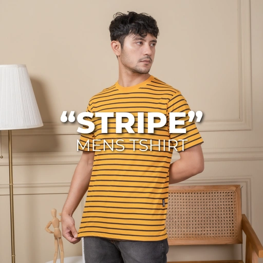 Image of Kaos Stripe Pria Salur - Kaos Salur T-Shirt Strip Pria