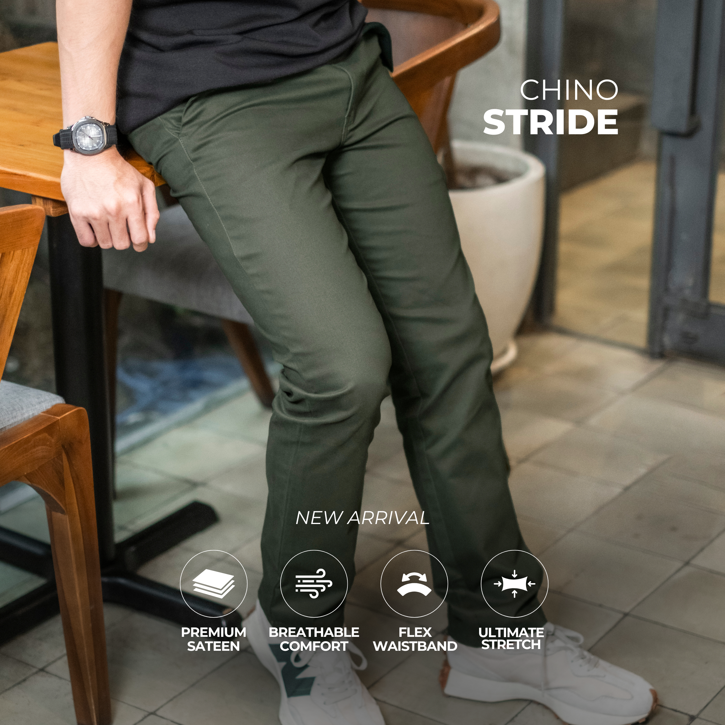 Celana Chino Panjang Pria Premium Slimfit Stride - Chinos Long Pants Stretch