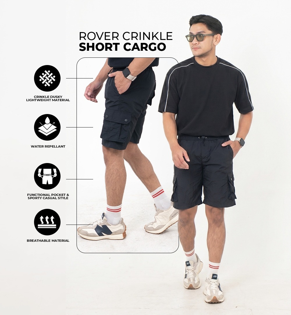 Celana Cargo Pendek Pria Parasut Rover – Short Pants Cargo Regulerfit