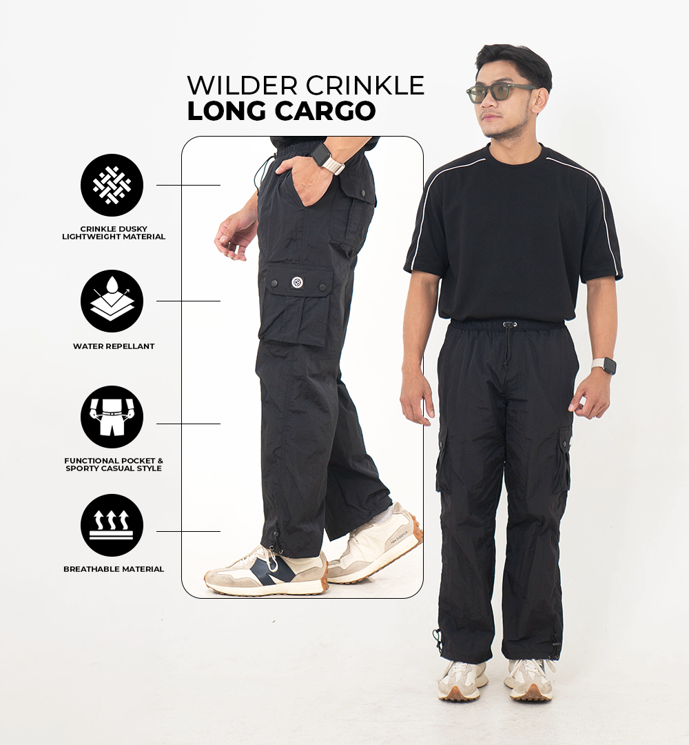 Celana Cargo Panjang Pria Parasut Wilder - Long Pants Cargo Casual Regulerfit