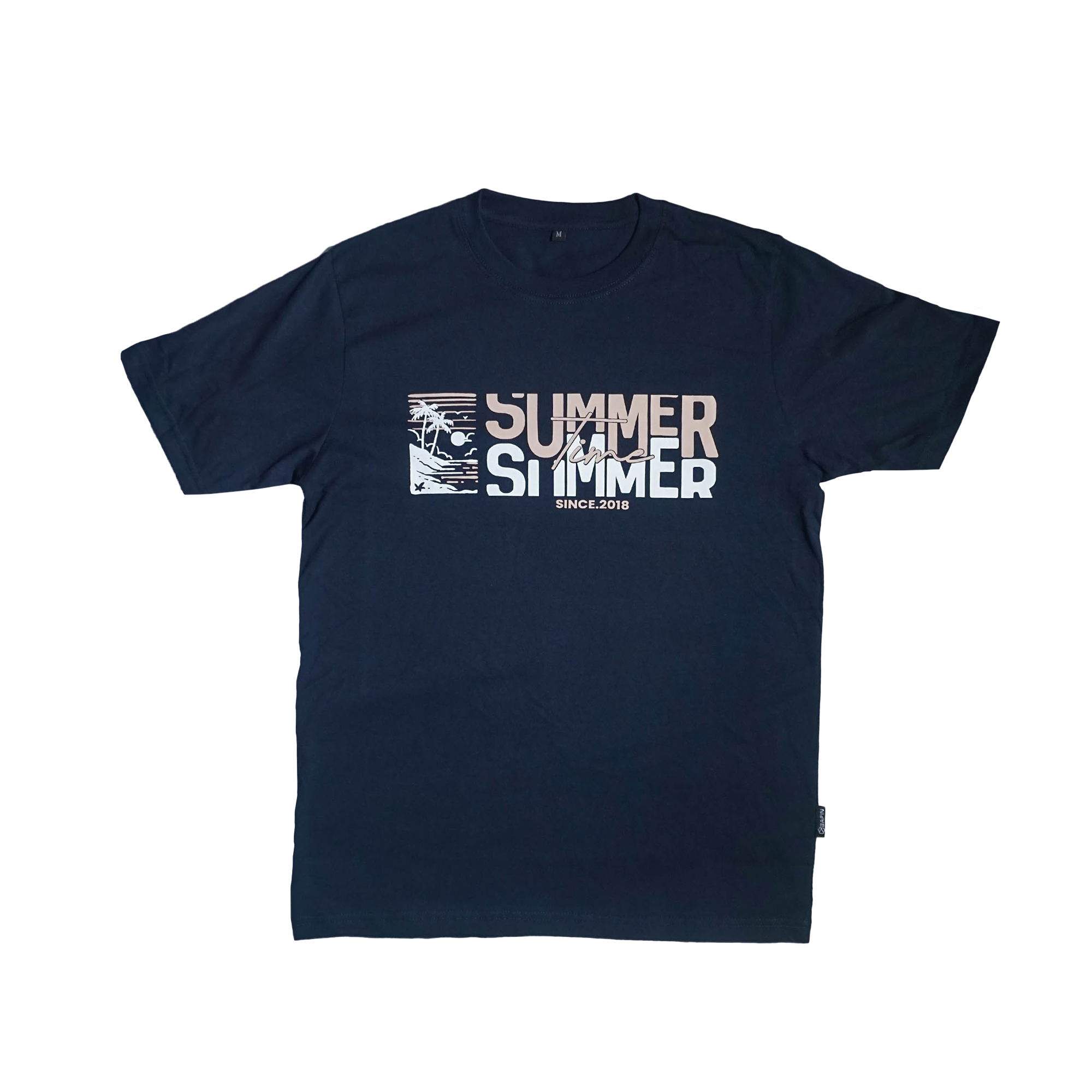 T-Shirt Summer Time Navy - Kaos Distro Pria Wanita Lengan Pendek