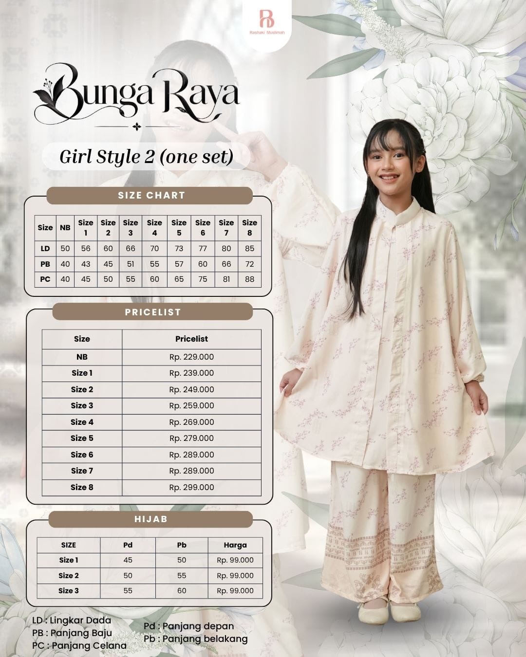 Sarimbit Bunga Raya - ONESET GIRL STYLE 2