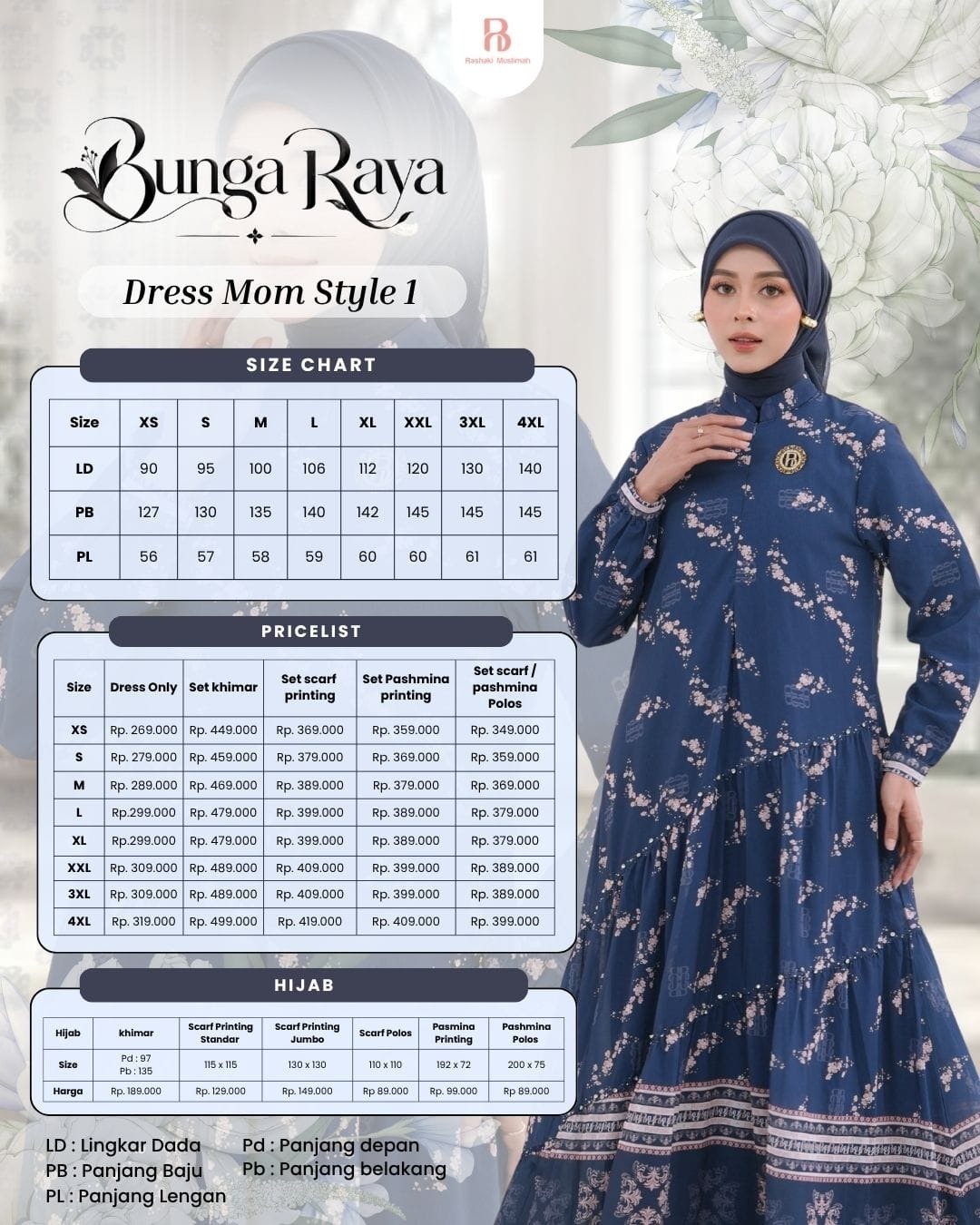 Sarimbit Bunga Raya - DRESS MOM STYLE 1