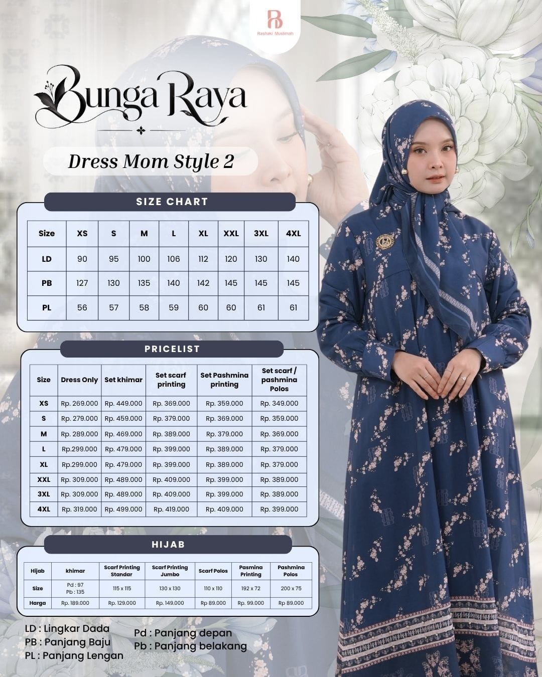 Sarimbit Bunga Raya - DRESS MOM STLE 2