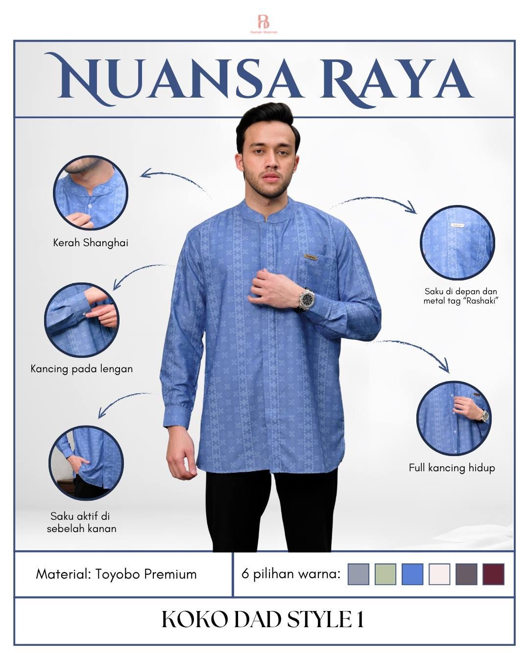 KOKO DAD STYLE 1 (LENGAN PANJANG) - SARIMBIT NUANSA RAYA