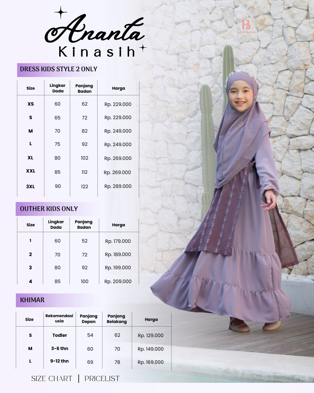 (Inner Only) Dress Kids Style 2  | Sarimbit Ananta Kinasih 