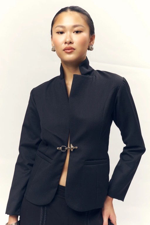 Image of Clasp Suit Jacket in Wool 