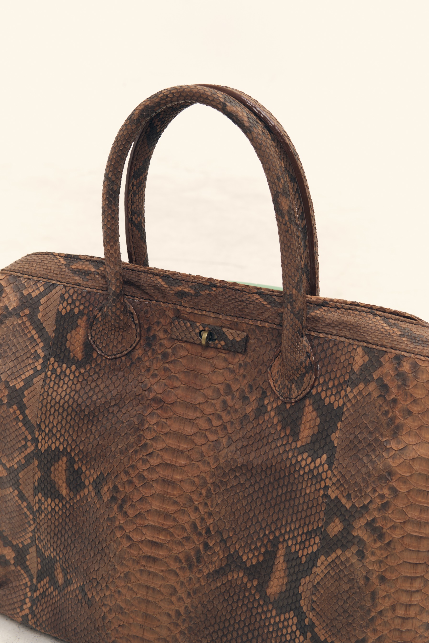 Nawa Brown Snake Skin Bag