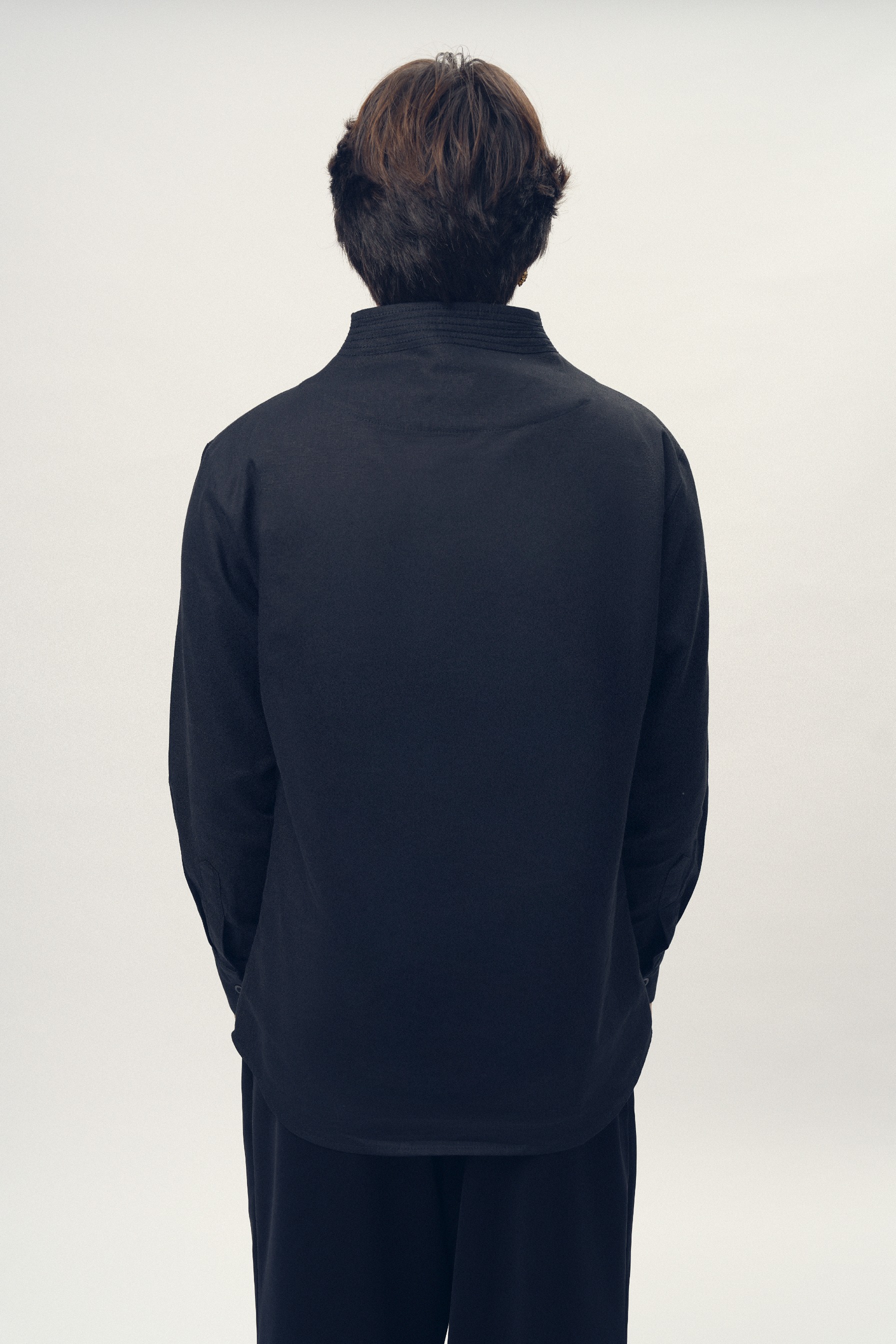 Chain Stitched Shirt in Silk Wool