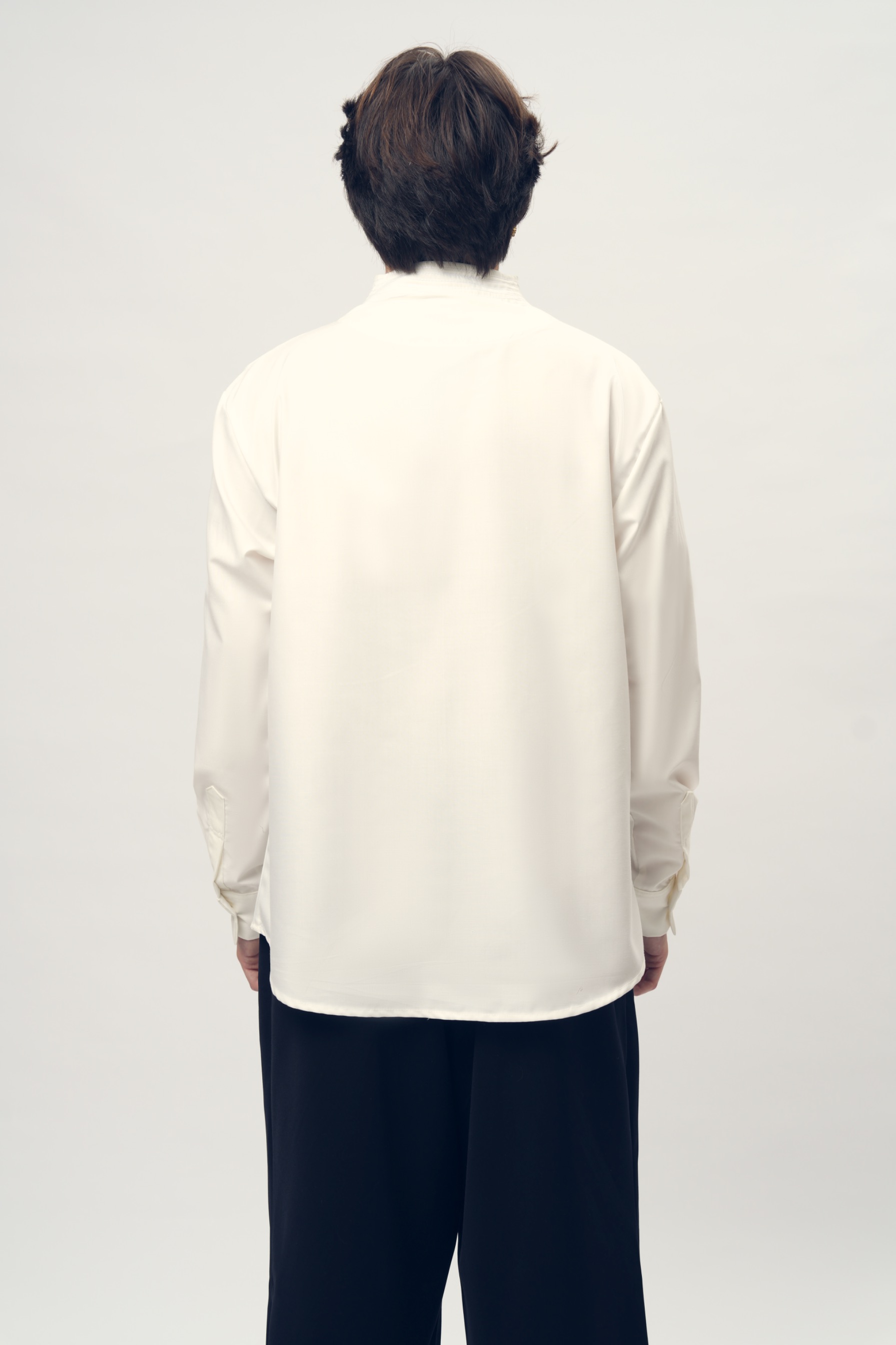 Chain Stitched Shirt in Silk Wool