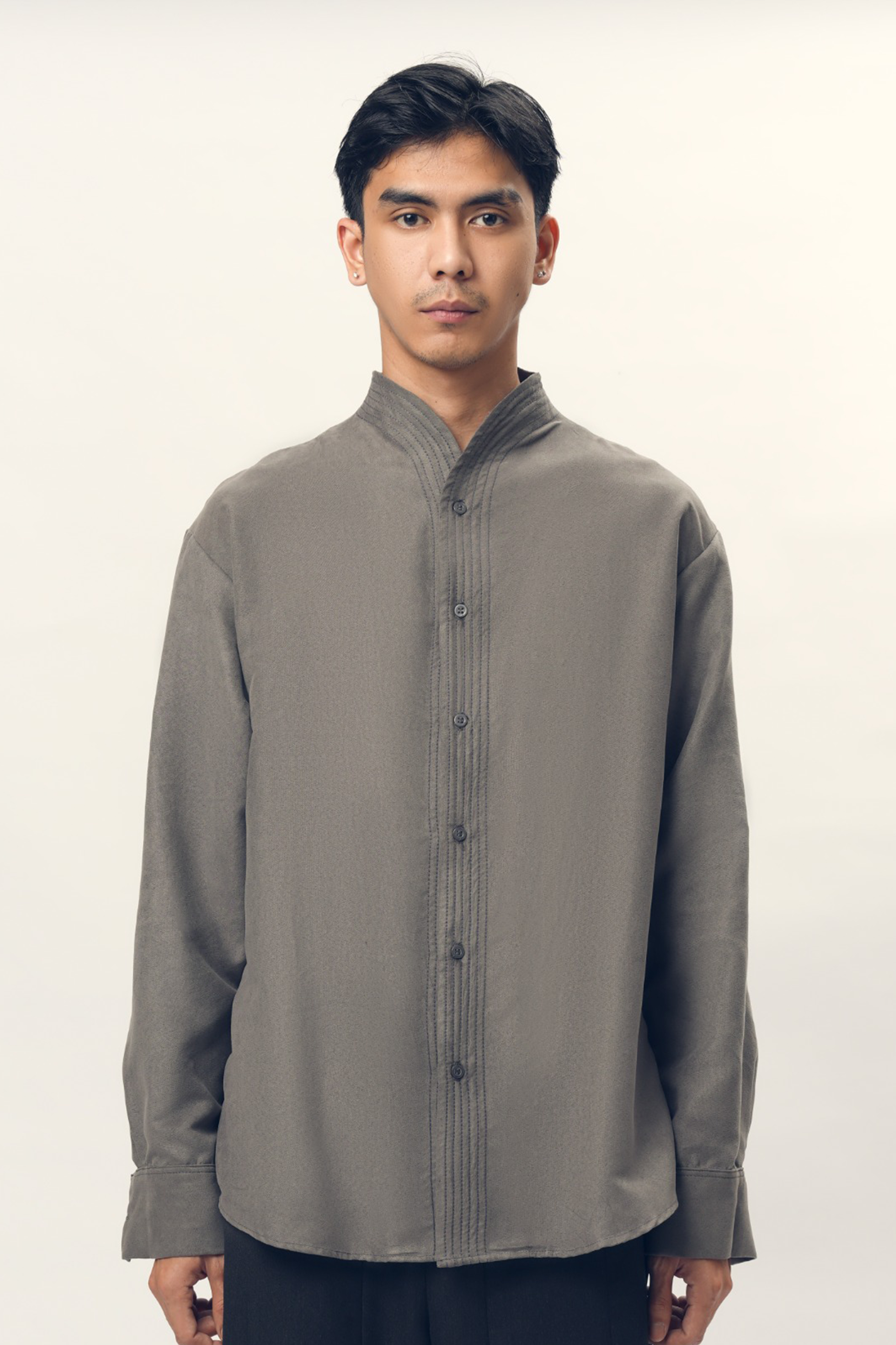 Chain Stitched Shirt in Velvet 