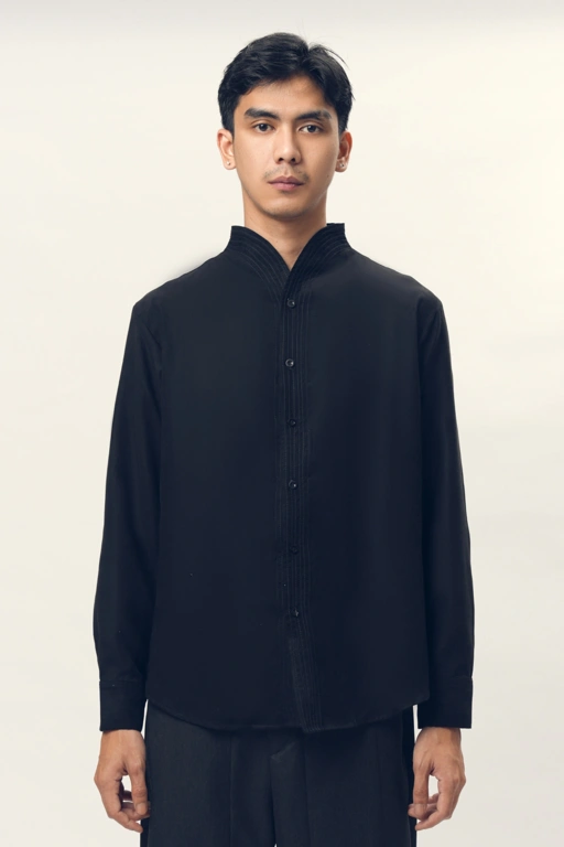 Image of Chain Stitched Shirt in Velvet