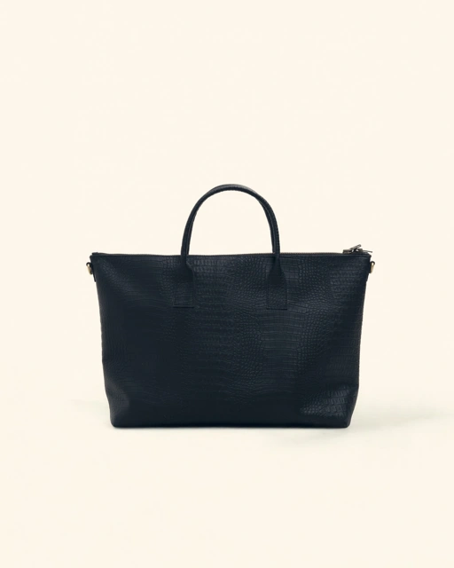 Image of Nawa Black Croc Skin Bag
