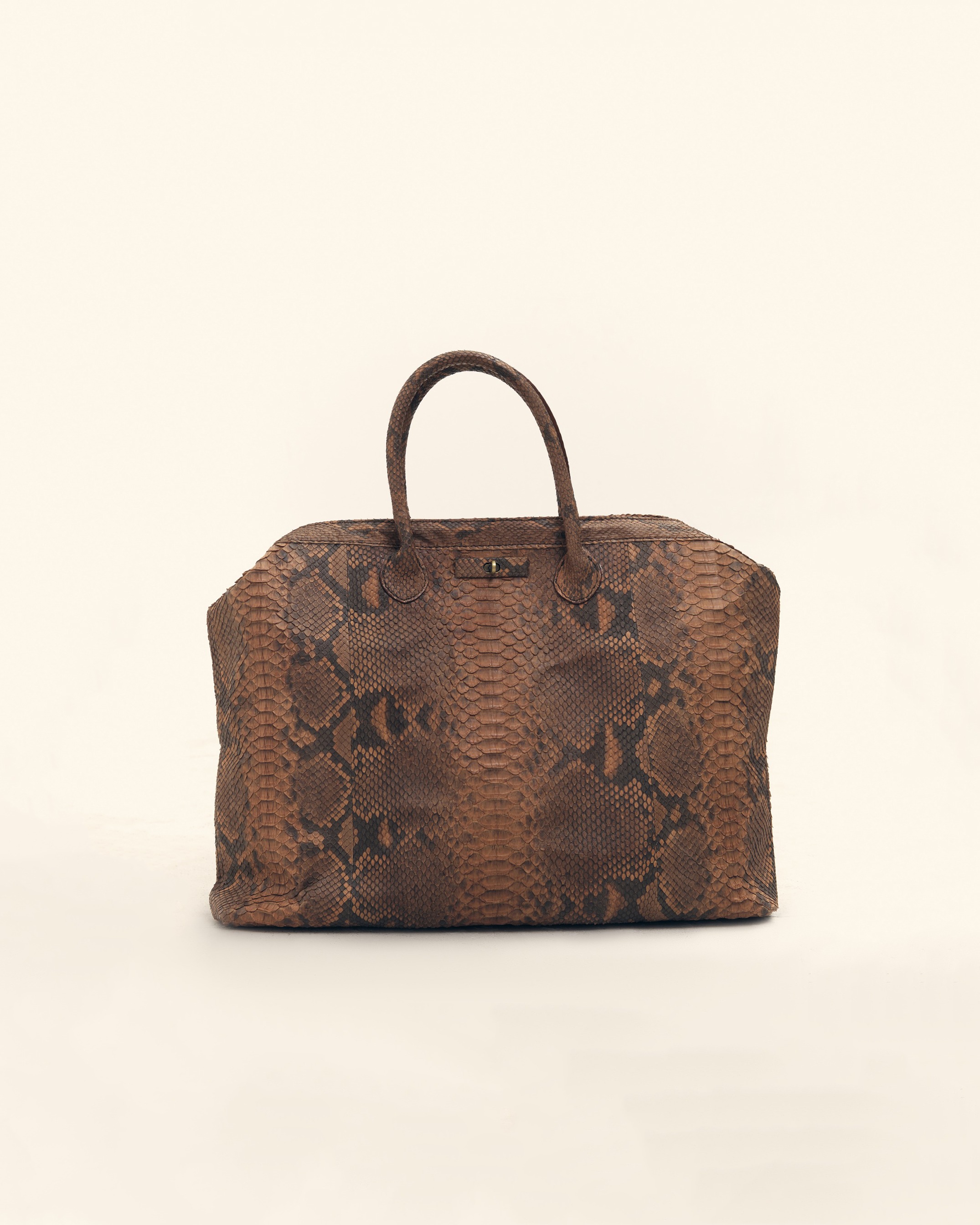 Nawa Brown Snake Skin Bag