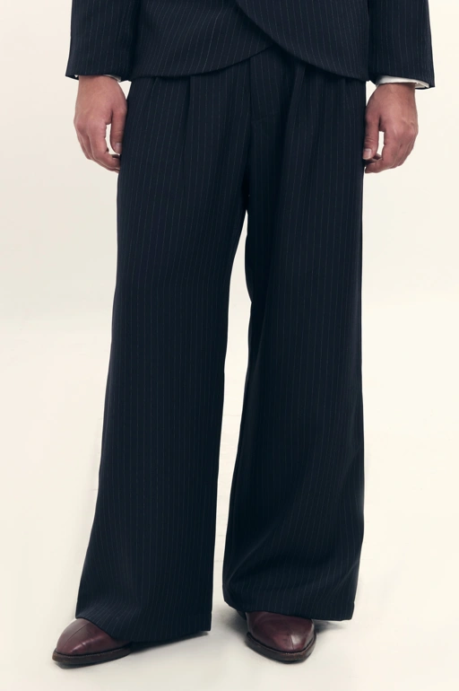 Image of     Loose Trousers in Wool 