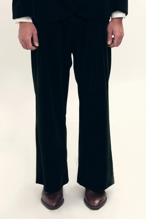 Image of Loose Trousers in Velour