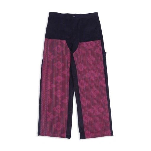Image of Carpenter Pants with Batik - Purple