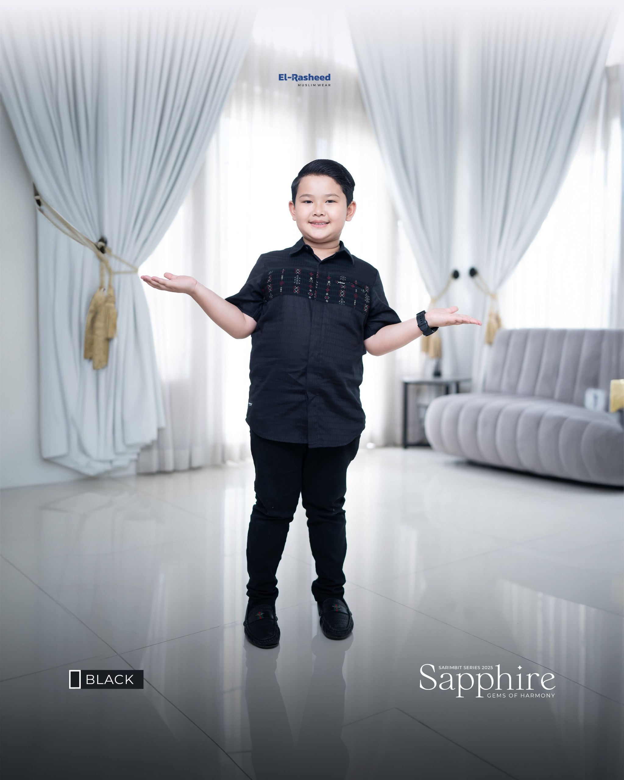 SAPPHIRE KEMEJA KIDS GRADE B
