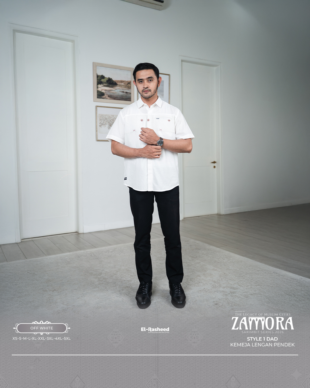 KEMEJA ZAMORA LENGAN PENDEK DEWASA GRADE B