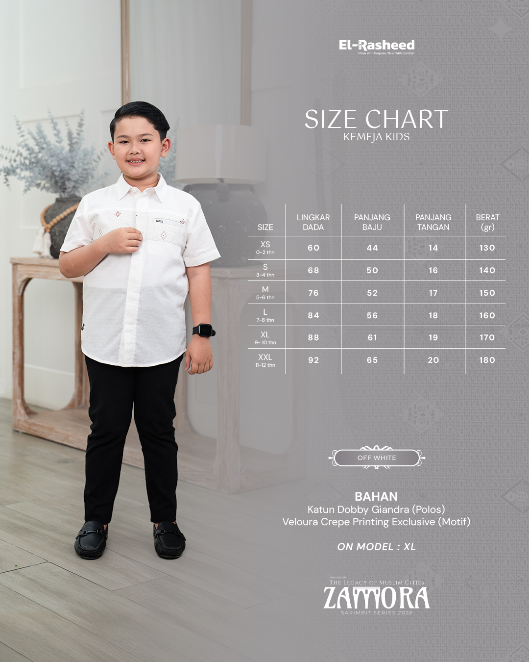 KEMEJA ZAMORA ANAK GRADE B