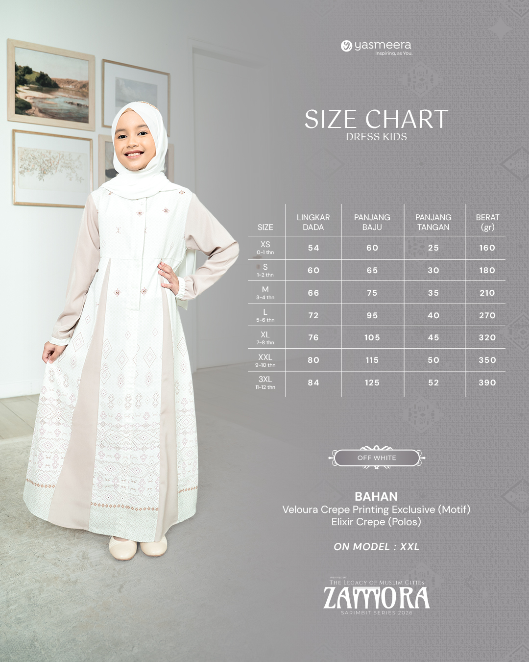 GAMIS ZAMORA ANAK GRADE B