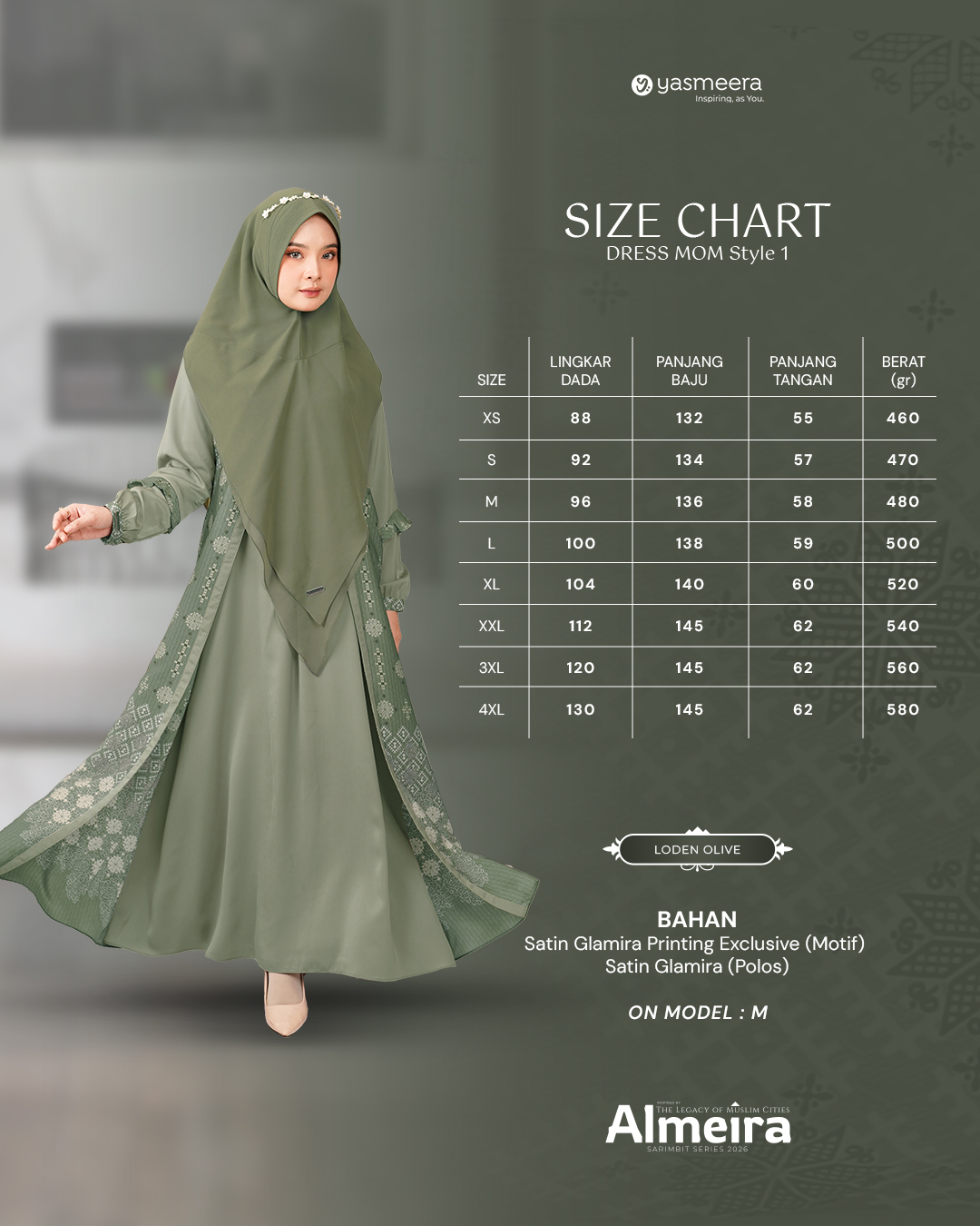 GAMIS ALMEIRA STYLE 1 DEWASA GRADE B