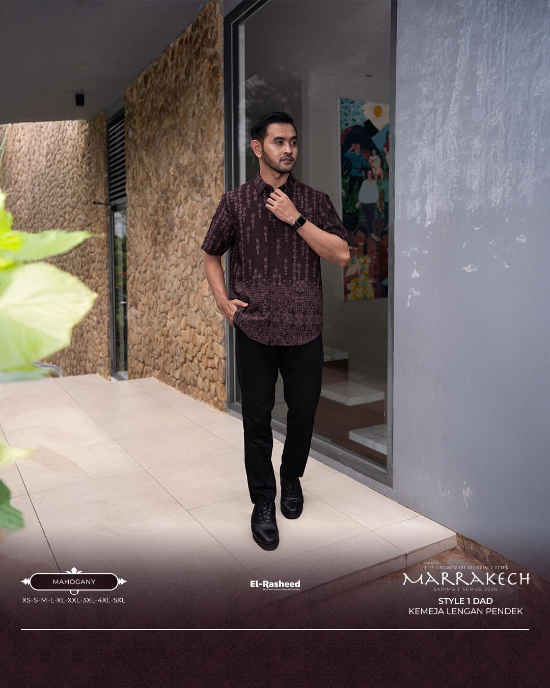 KEMEJA MARRAKECH LENGAN PENDEK DEWASA GRADE B