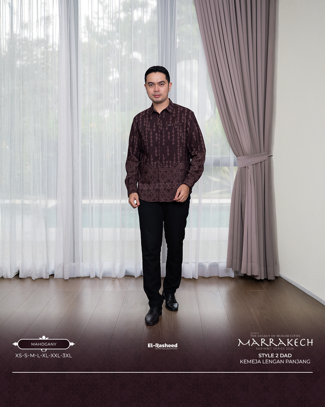 KEMEJA MARRAKECH LENGAN PANJANG DEWASA GRADE B