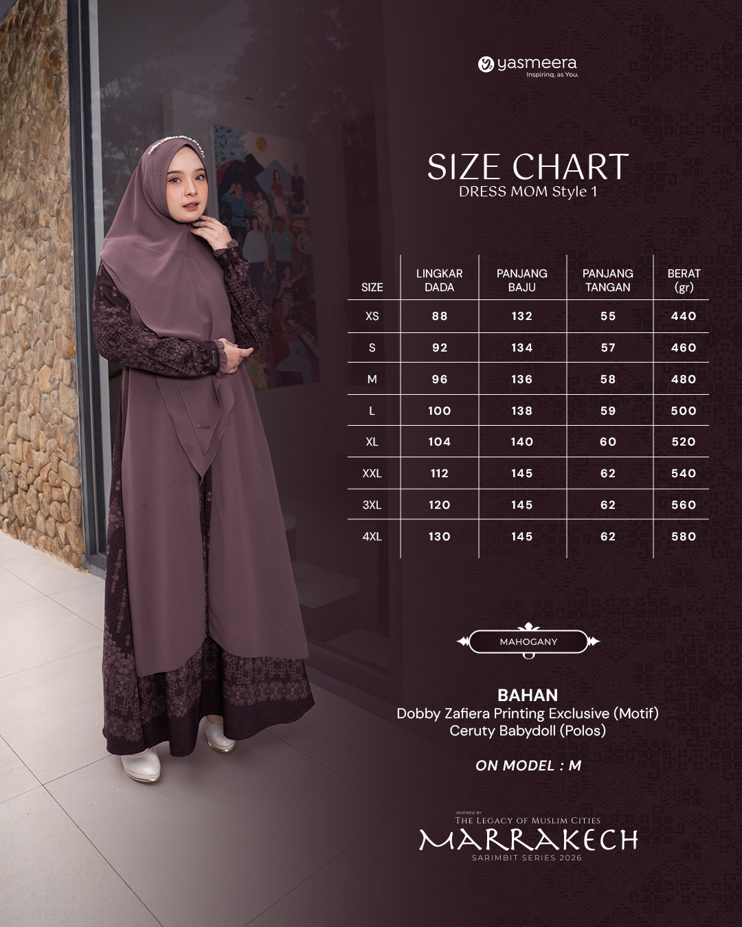 GAMIS MARRAKECH STYLE 1 DEWASA GRADE B