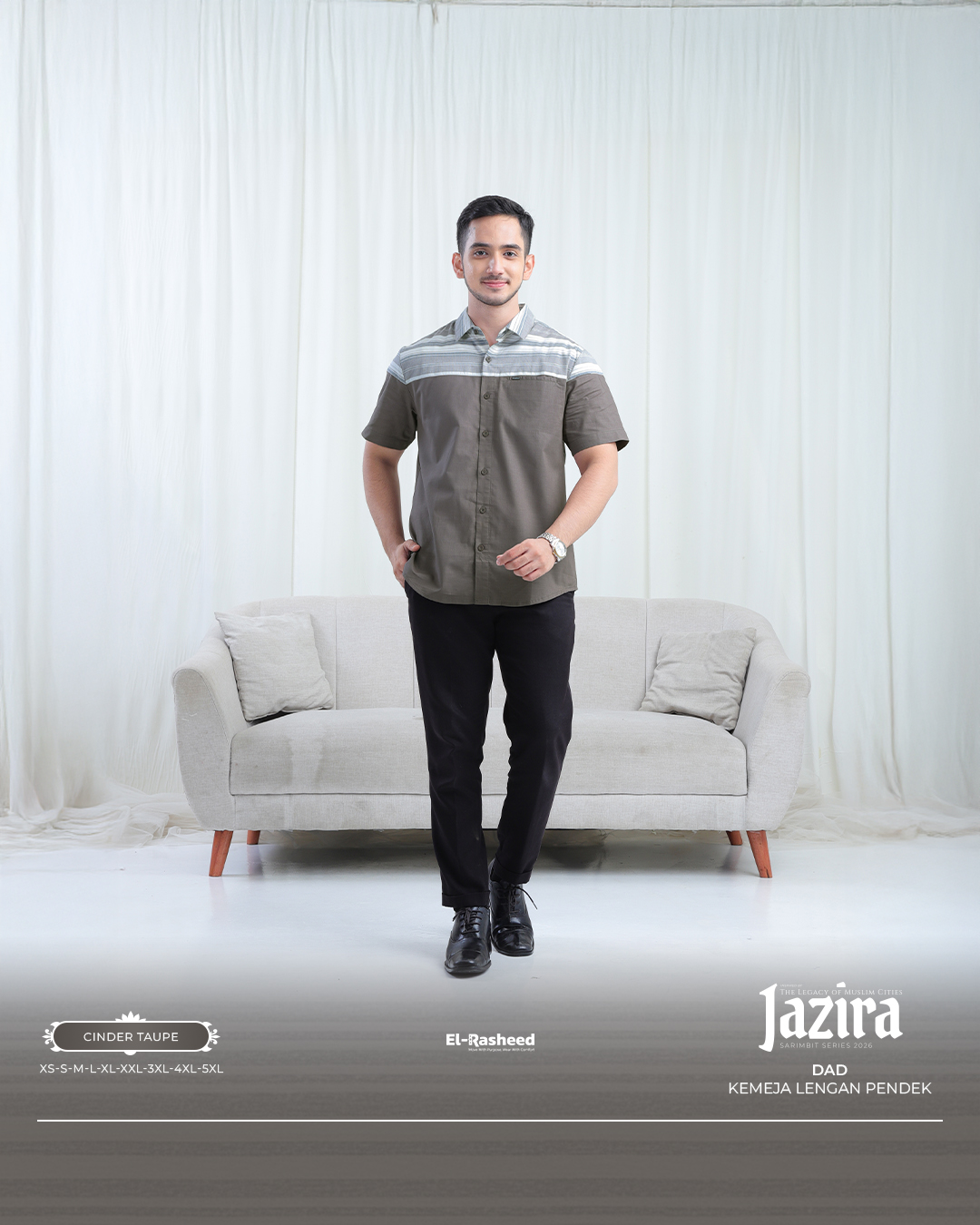 KEMEJA JAZIRA LENGAN PENDEK DEWASA GRADE B