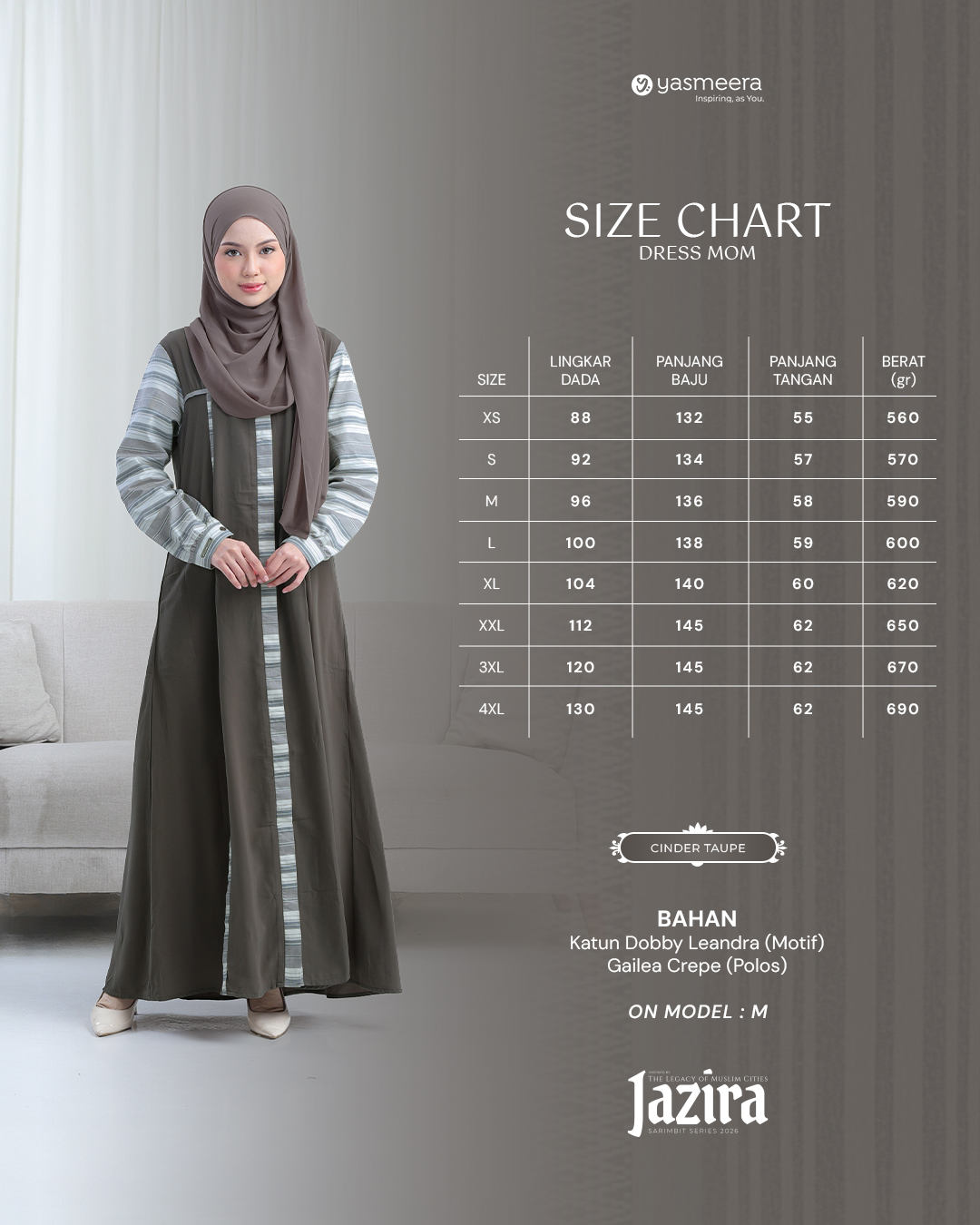 GAMIS JAZIRA DEWASA GRADE B