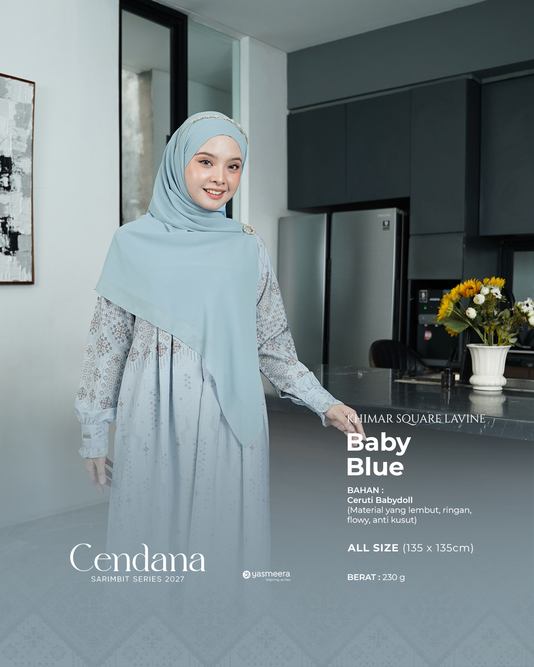 KHIMAR BANDANA SQUARE LAVINE