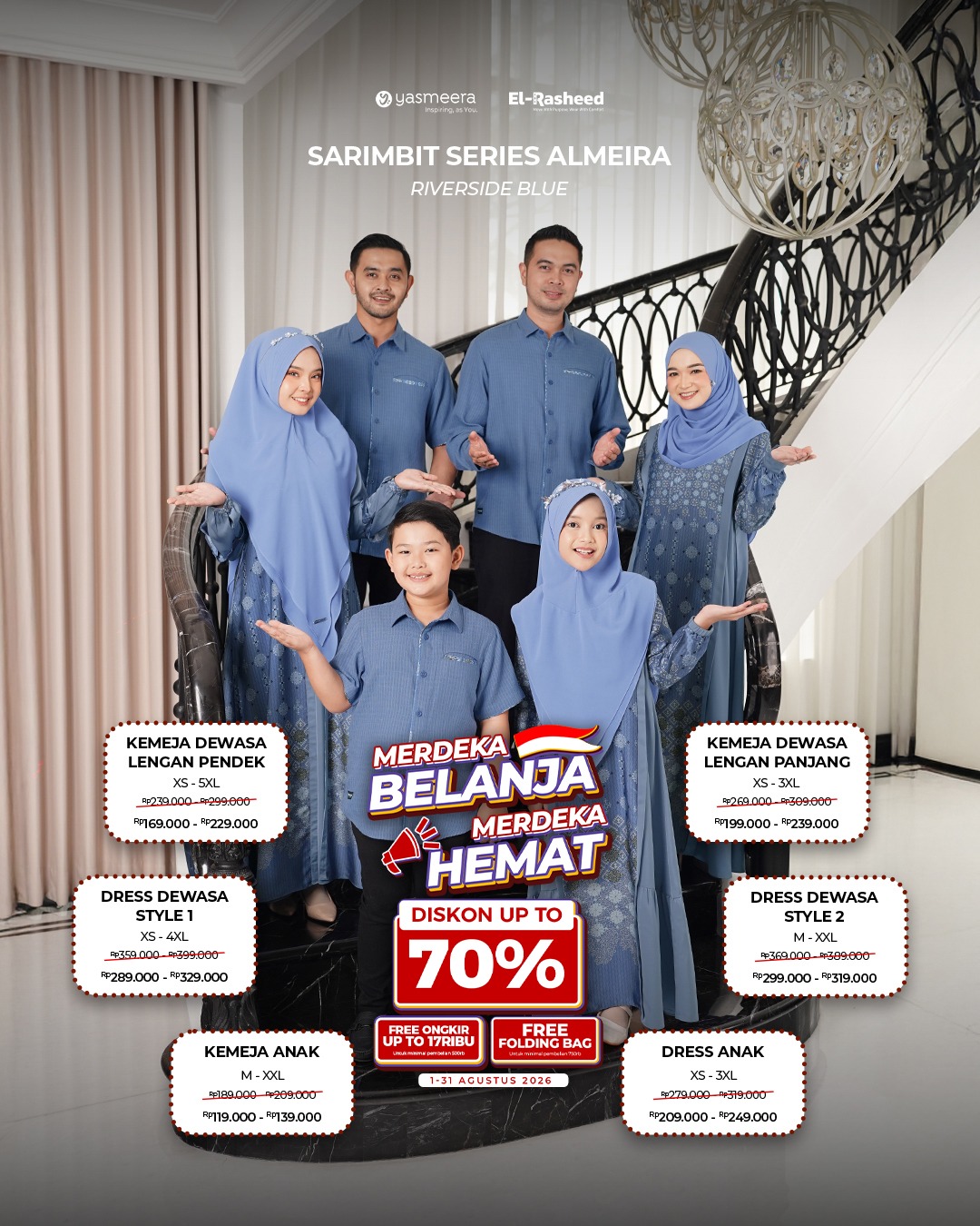 SARIMBIT 2026 ALMEIRA SERIES WARNA RIVERSIDE BLUE