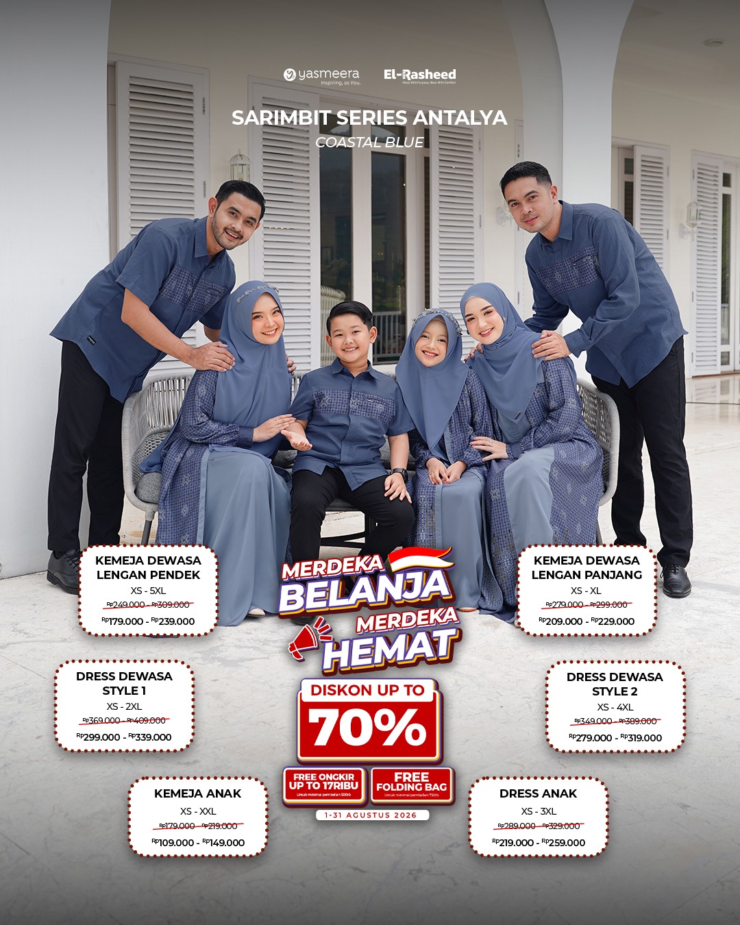 SARIMBIT 2026 ANTALYA SERIES WARNA COASTAL BLUE