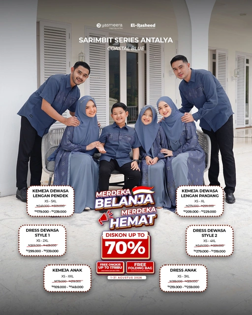 SARIMBIT 2026 ANTALYA SERIES WARNA COASTAL BLUE