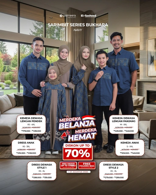 SARIMBIT 2026 BUKHARA SERIES WARNA NAVY