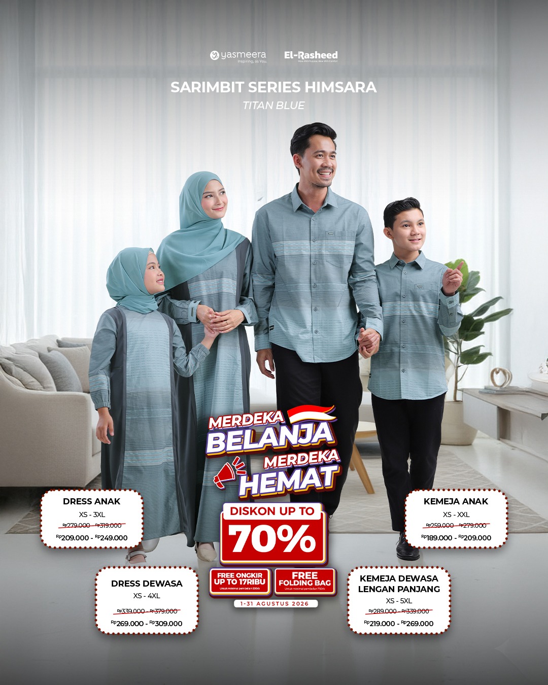 SARIMBIT 2026 HIMSARA SERIES WARNA TITAN BLUE