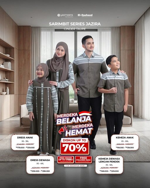 SARIMBIT 2026 JAZIRA SERIES WARNA CINDER TAUPE