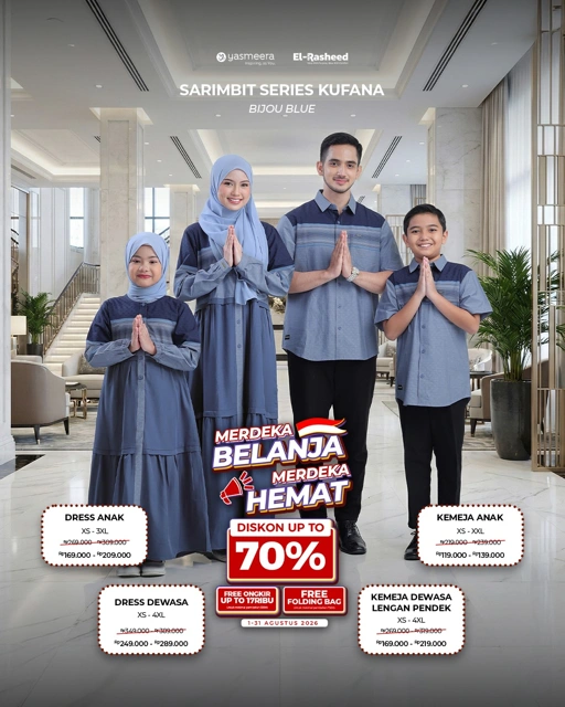 SARIMBIT 2026 KUFANA SERIES WARNA BIJOU BLUE