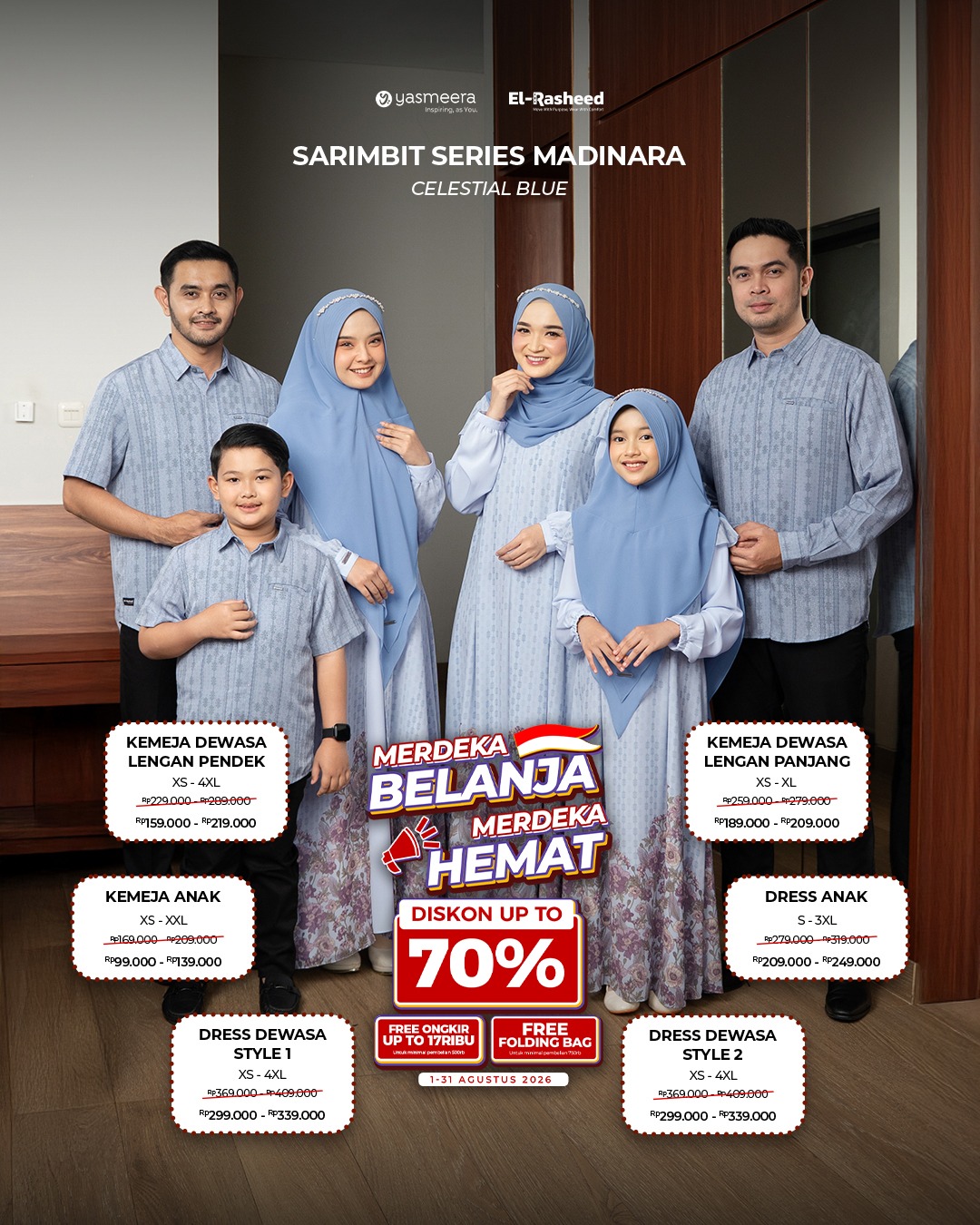 SARIMBIT 2026 MADINARA SERIES WARNA CELESTIAL BLUE