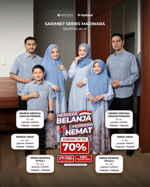 SARIMBIT 2026 MADINARA SERIES WARNA CELESTIAL BLUE