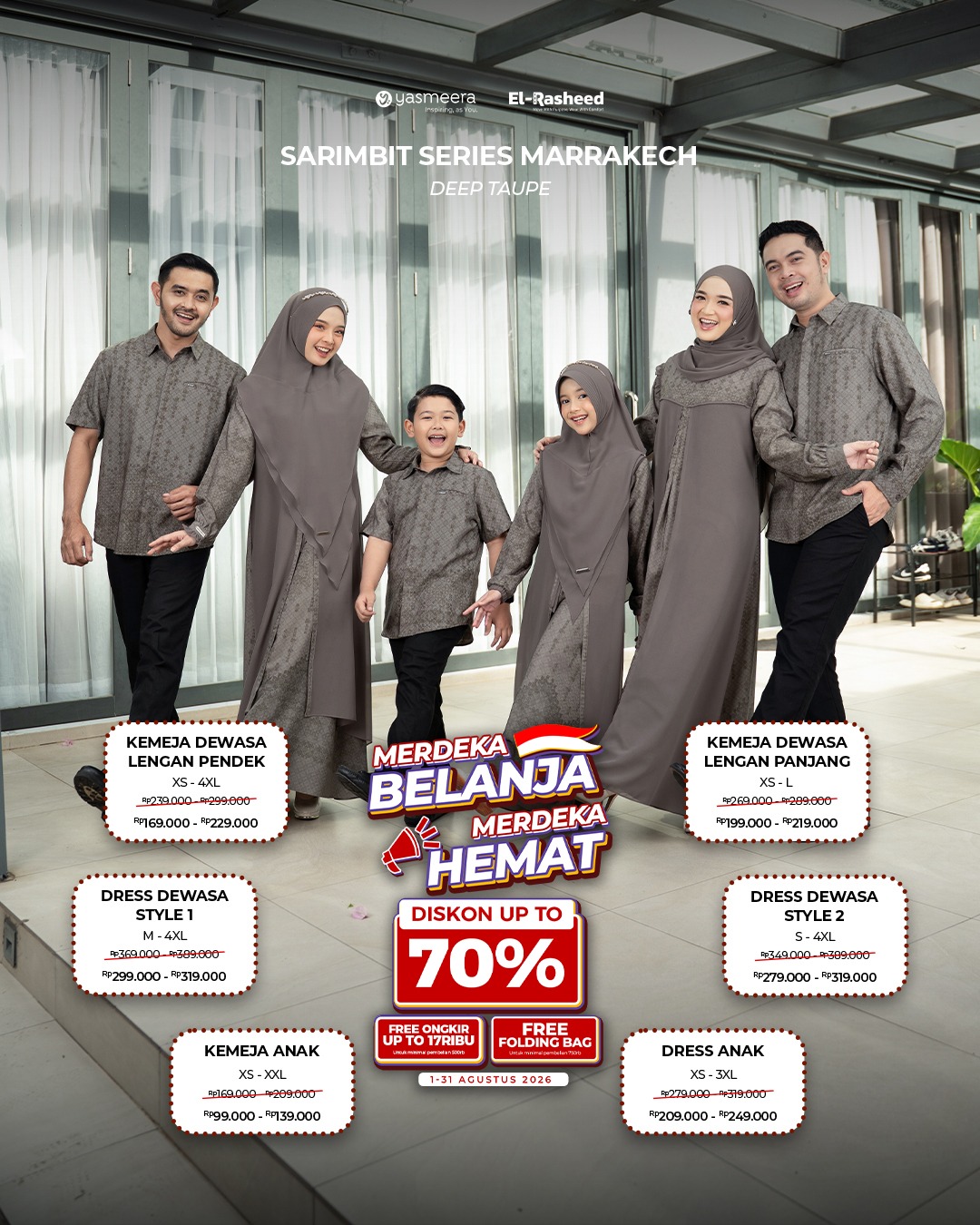 SARIMBIT 2026 MARRAKECH SERIES WARNA DEEP TAUPE