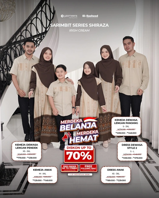 SARIMBIT 2026 SHIRAZA SERIES WARNA IRISH CREAM