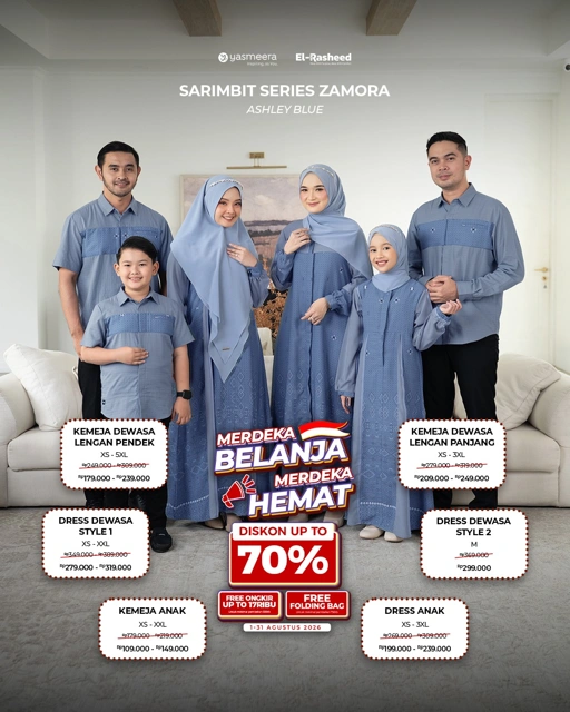 SARIMBIT 2026 ZAMORA SERIES WARNA ASHLEY BLUE