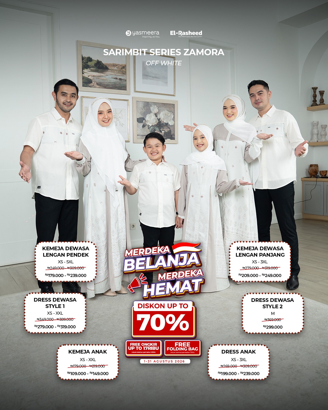 SARIMBIT 2026 ZAMORA SERIES WARNA OFF WHITE