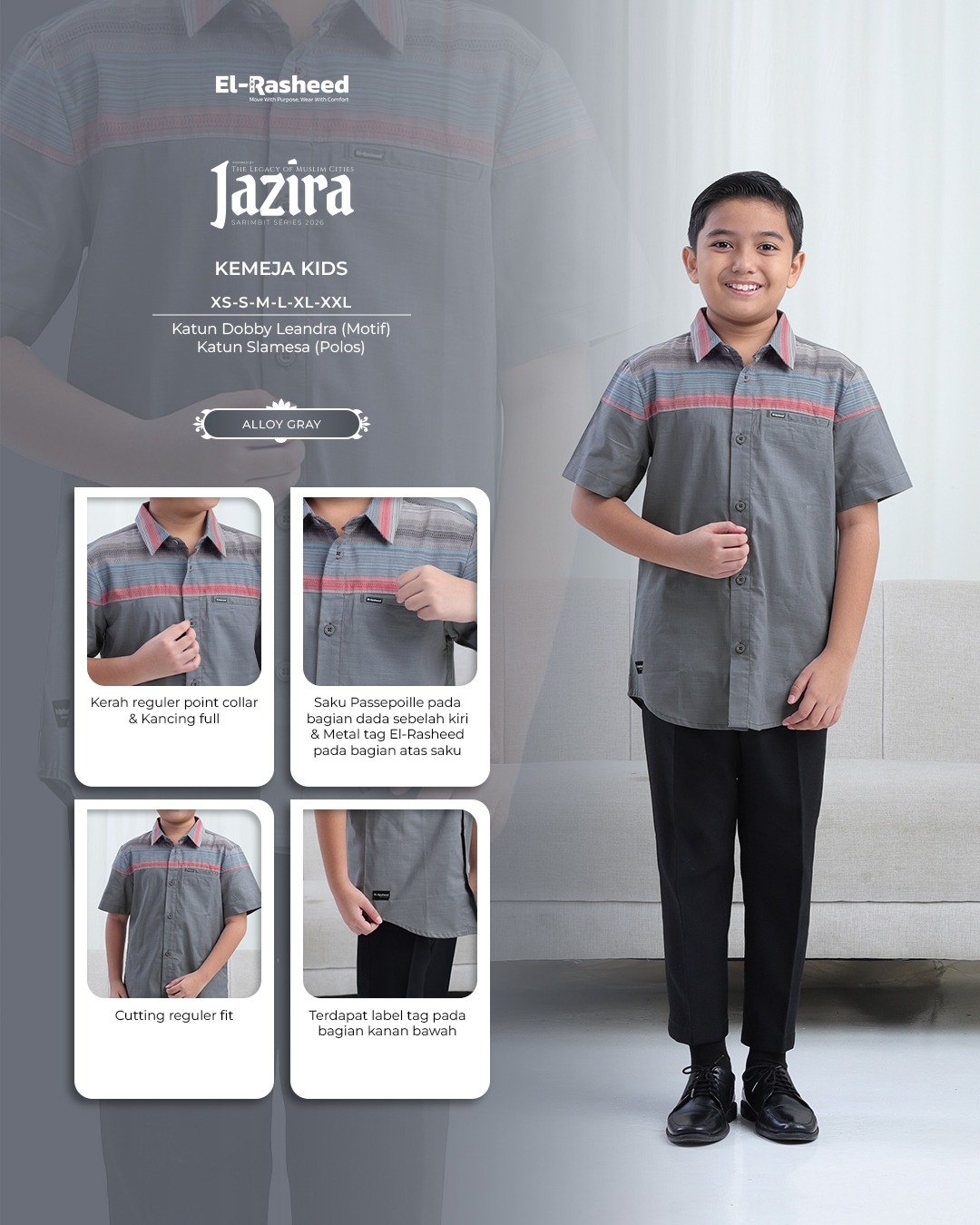 SARIMBIT 2026 JAZIRA SERIES WARNA ALLOY GRAY
