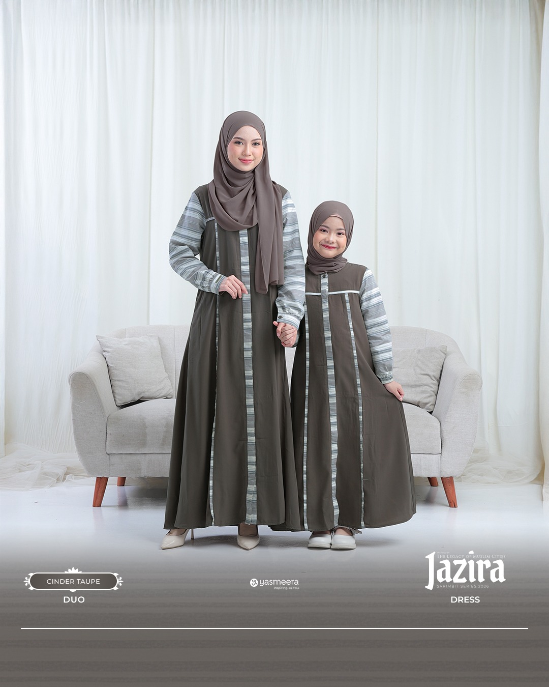 SARIMBIT 2026 JAZIRA SERIES WARNA CINDER TAUPE