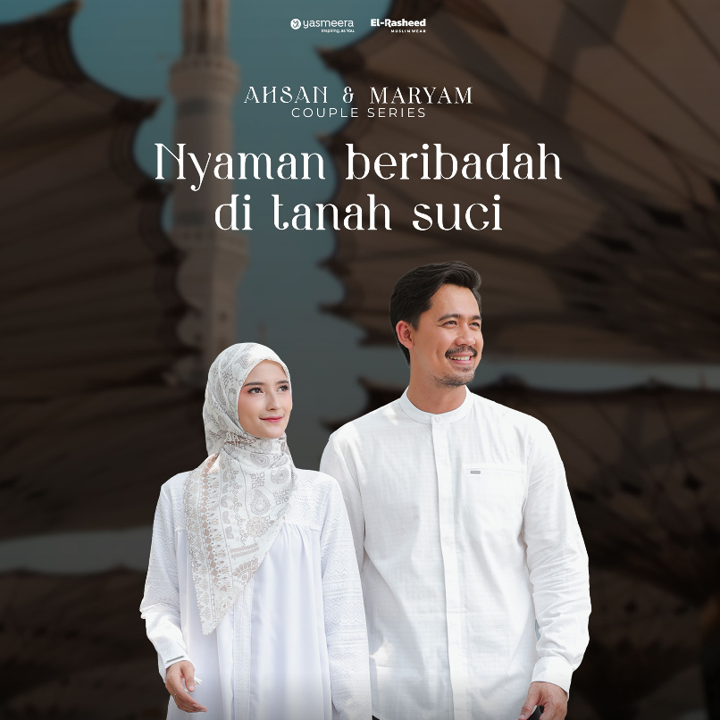 COUPLE SERIES GAMIS DAN KOKO HAJI UMROH HITAM PUTIH