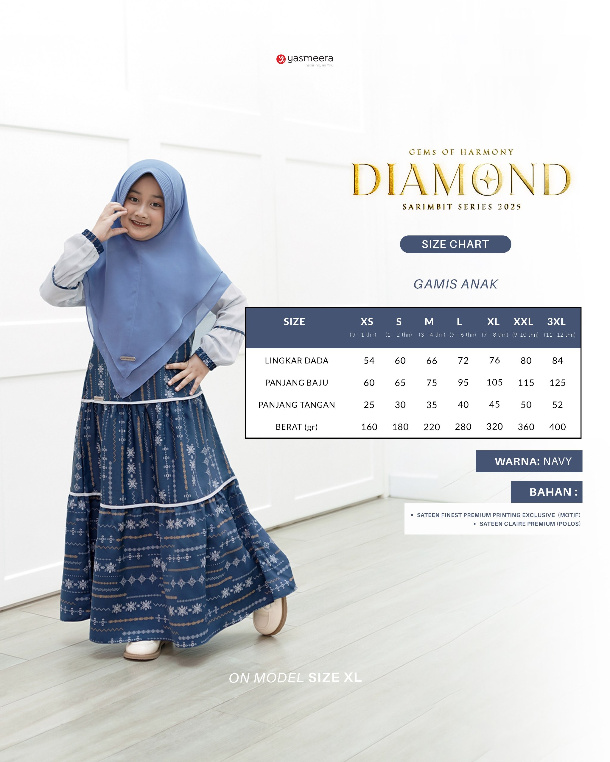 GAMIS DIAMOND ANAK GRADE B