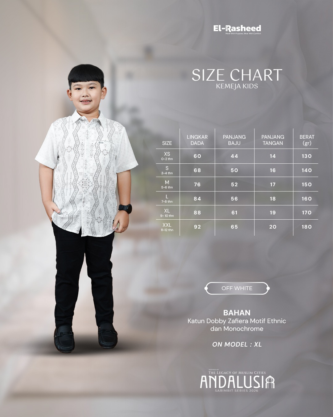 SARIMBIT 2026 ANDALUSIA SERIES WARNA OFF WHITE